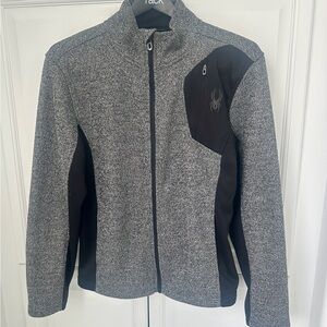 Spyder Performance Jacket Gray and Black Ergonomic Design. Size M